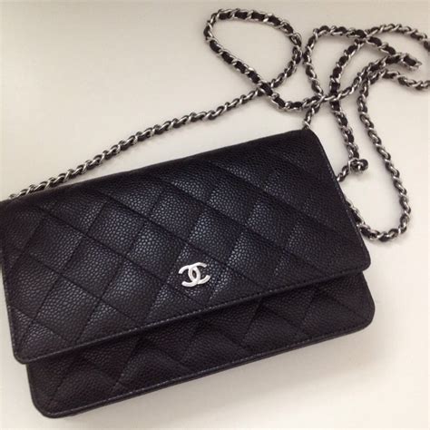 chanel black quilted wallet on a chain|Chanel wallet on chain cost.